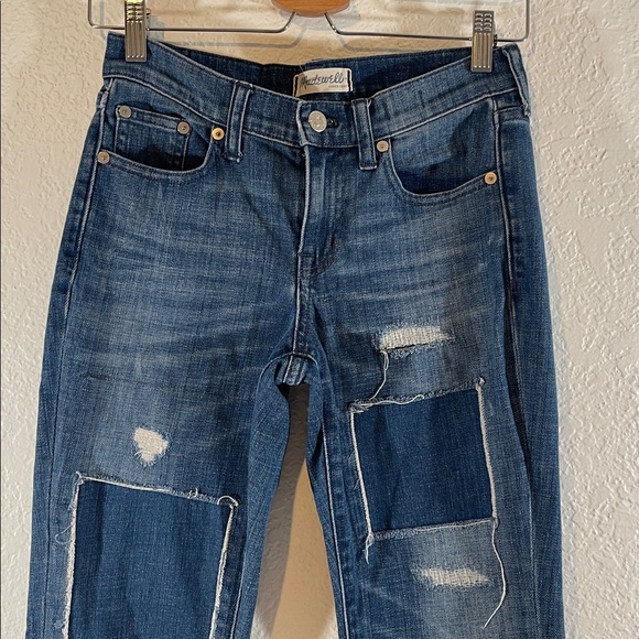 MADEWELL Women’s Size 24 Slim Boyjean Destressed Denim Jeans #B7426 - Picture 3 of 11